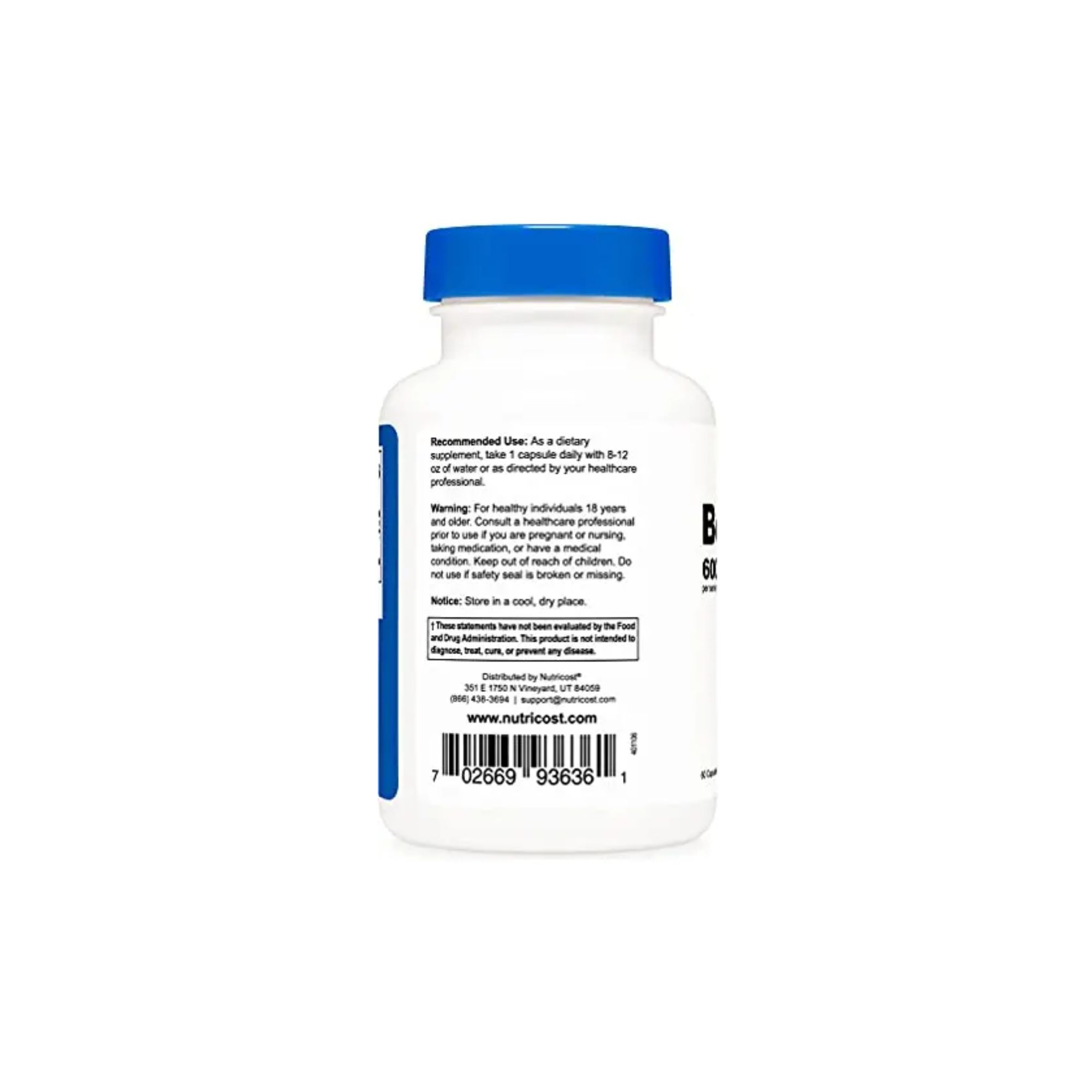Berberine Nutricost 1200mg 60 Capsulas - Imagen 2