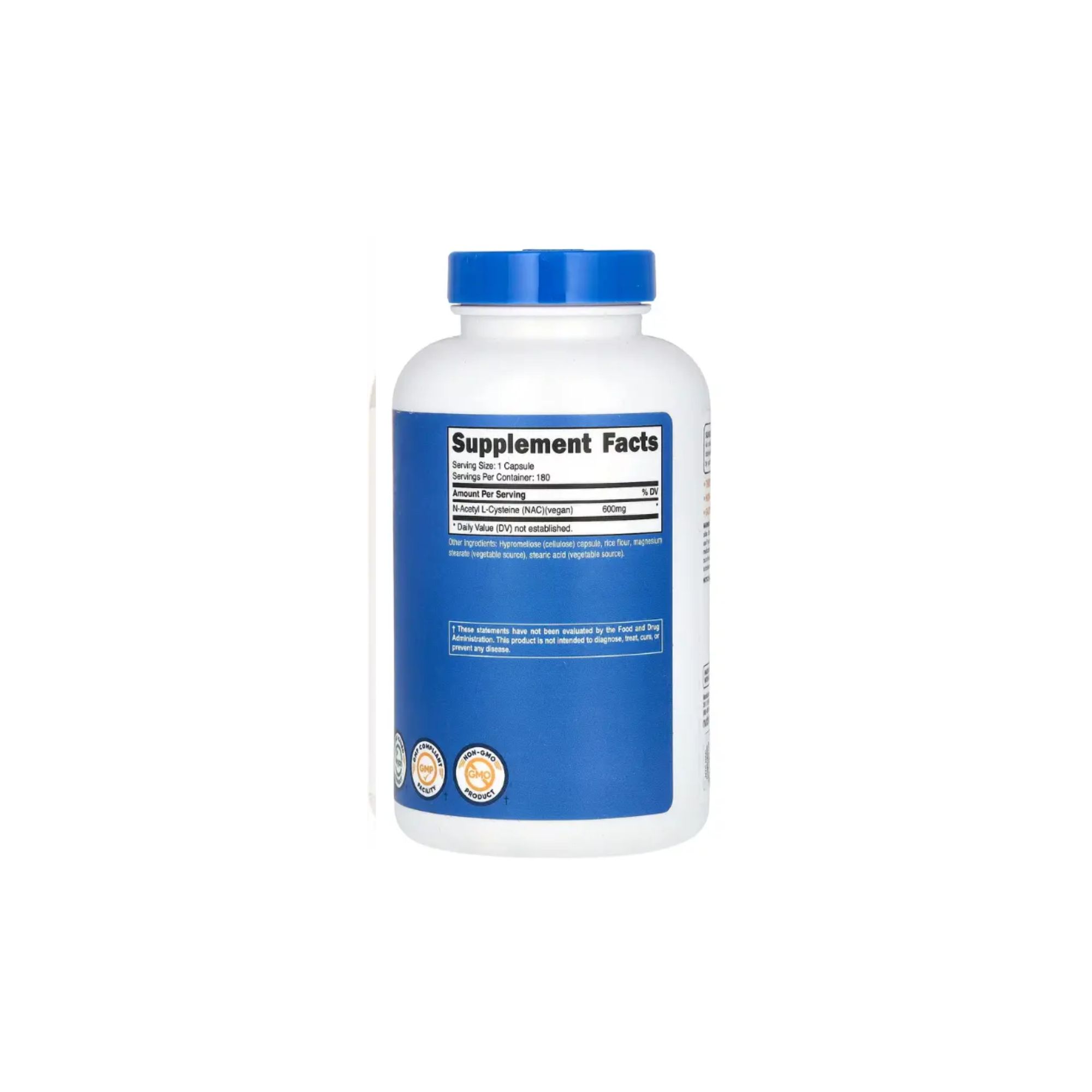 Nac (n-acetyl L-cysteine) 600mg, 240 Cap - Imagen 2